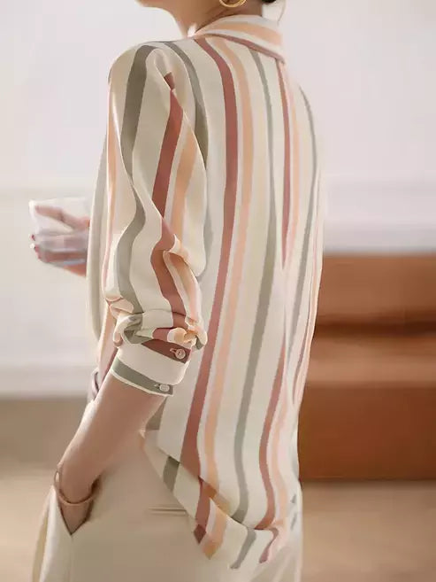 Ocelia Striped Button-Up Shirt