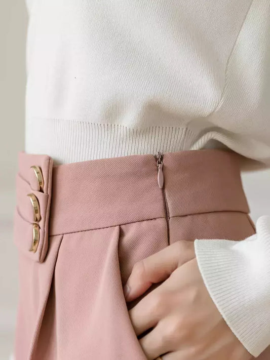 Carmela High-Waisted Cashmere-Feel Trousers