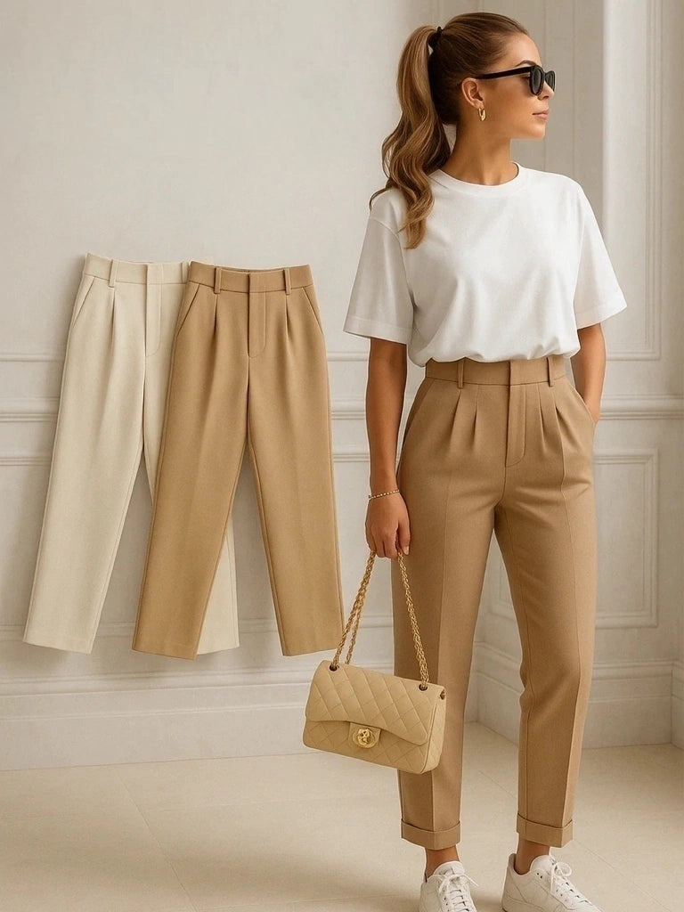 Milano Straight-Leg Mid-Rise Trousers