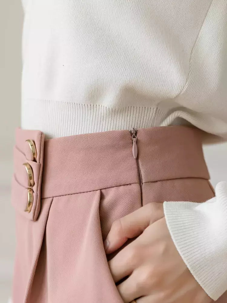 Carmela High-Waisted Cashmere-Feel Trousers