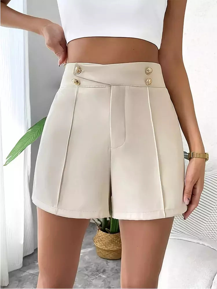 Karina High-Waisted Tailored Shorts.